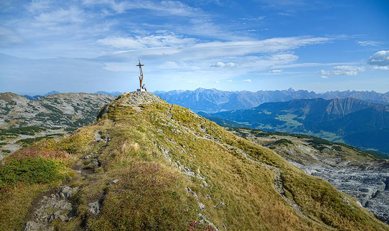 Gipfelkreuz am Hahnenköpfle